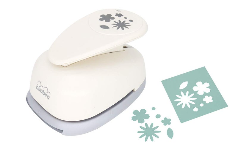 BiraBira Bira Multiflowers Flowers, Confetti, Flower Punch, 2.5" Lever Action Craft Punch for Paper Crafting Scrapbooking - Image 1